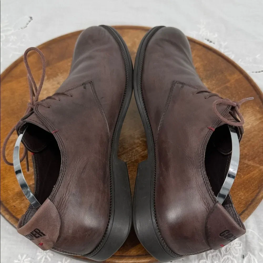 Camper Shoes Mens 42 US 9 Mil 1913 Brown Leather Lace Up Oxford Comfort Dress